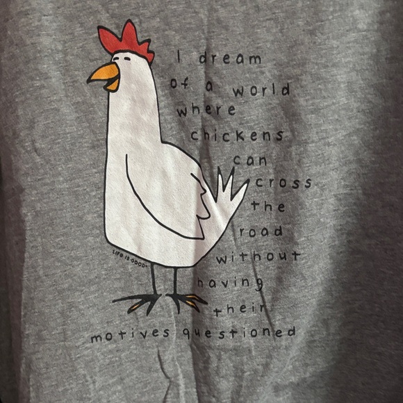 Life Is Good Gray Chicken Graphic Tee - Picture 3 of 5